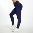 thumbnail image 3 of Women's Bubble-Texture High-Waist Yoga Pants – Textured Butt-Lifting Leggings for Running, Cardio & Dynamic Fitness Routines,Navy S, 3 of 4