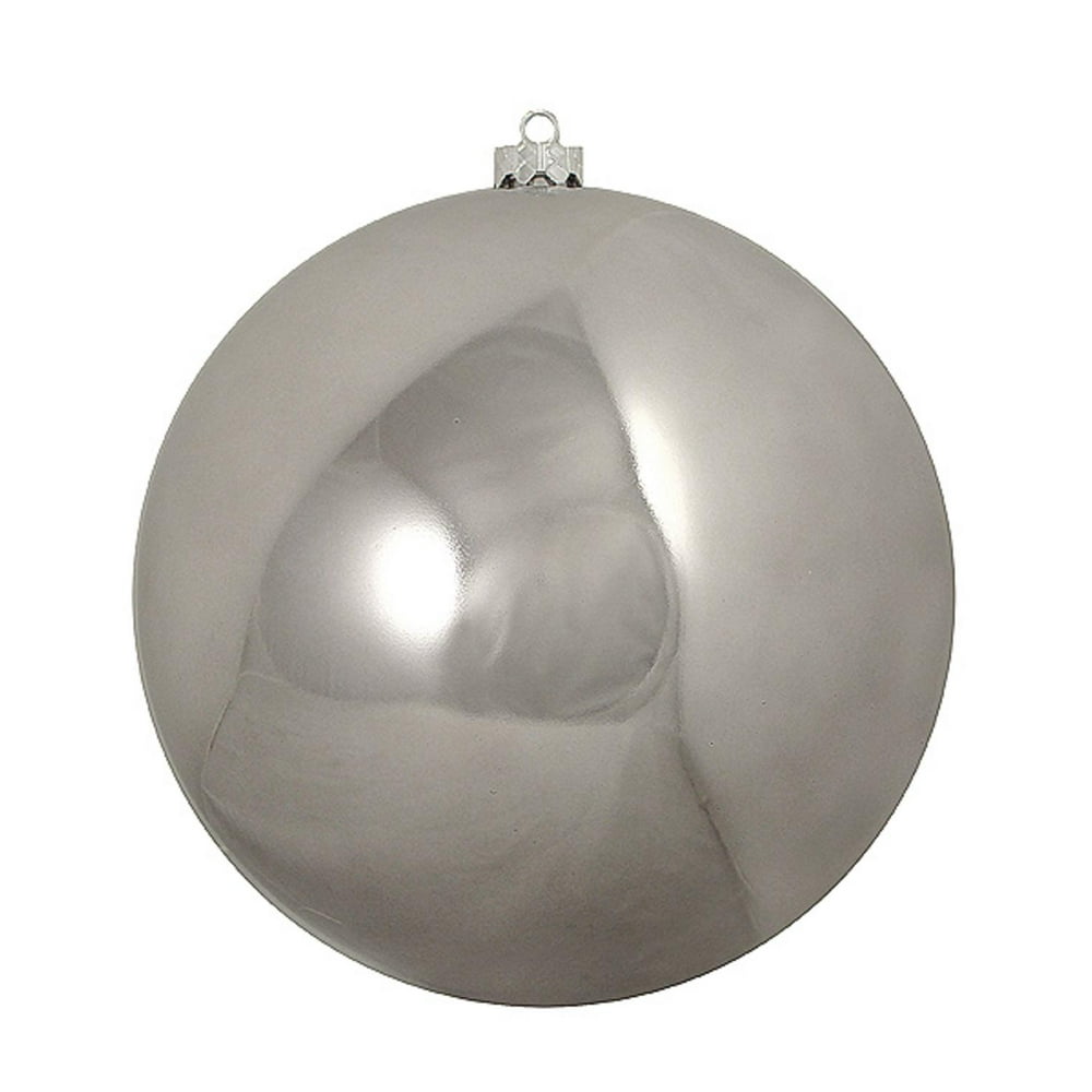 Shatterproof Shiny Gunmetal Gray Christmas Ball Ornament 8" (200mm