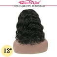thumbnail image 4 of 4x4 Short Bob Body Wave Lace Front Wigs Human Hair For Women Nature Black Hd Transparent Lace, 4 of 10