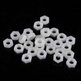 thumbnail image 3 of Paquete de 10 tuercas hexagonales de nailon blancas M2-M8 con rosca métrica, tuercas de seguridad con inserción de nailon y brida [M6], 3 of 5