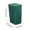 thumbnail image 4 of VQPeo Trash Bathroom Trash Can Large Garbage Can with Press Top Lid Toilet Bedroom Living Room Wastebasket with Pop Up Lid Pedal(Green), 4 of 5