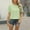 Green, variant on YHAJDS Short Sleeve Shirts for Women Solid Color Back Button Detail Casual Blouse