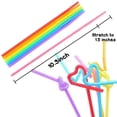 thumbnail image 2 of Disposable Colorful Drinking Straws, 13inch Flexible Straws, Random Colors Extra Long Straws Party Decorations, 2 of 5