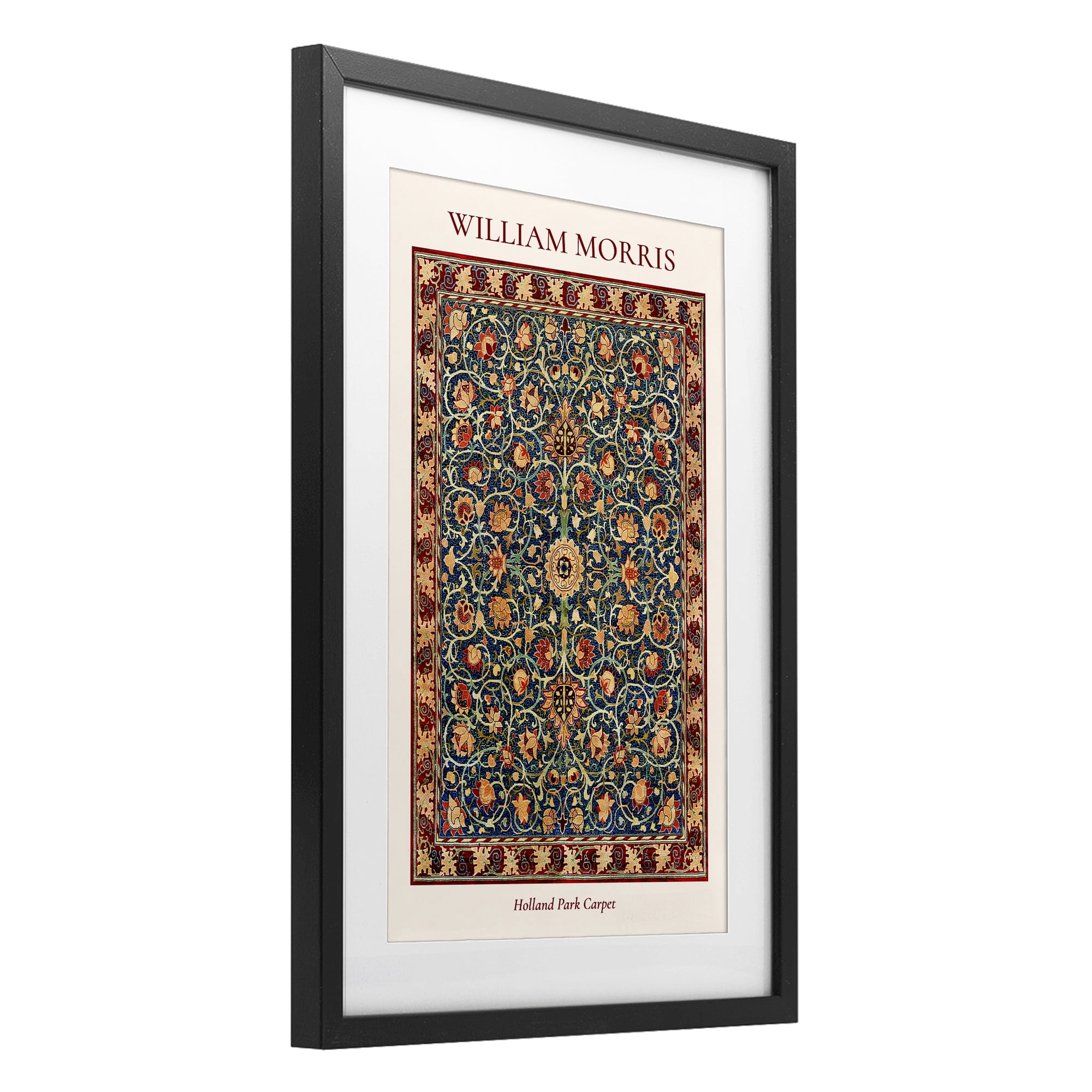 Stupell Industries Holland Park William Morris Design Black Framed Print Under Glass, design by Vintage Hustle