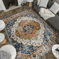 thumbnail image 7 of Diamond Traditional 9' x 12' Yellow and Gold Polypropylene Indoor Area Rug, 7 of 7