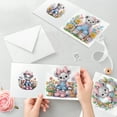 thumbnail image 6 of 6pcs Diamond Painting Kit Greeting Card, Bow Bear 5D DIY Diamond Handmade Holiday Greeting Card with Envelope, Christmas Gift Congratulation, 6 of 7