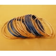 thumbnail image 3 of Sunsoul by Touchstone Indian Bollywood "Colorful 2 Dozen Bangle Collection" Golden Glitters Textured Navy Blue Color Large Size Designer Jewelry Bangle Bracelets Set Of 24 In Gold Tone For Women., 3 of 5