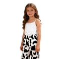 thumbnail image 2 of ZHOGXU Toddler Kids Girls Romper Sleeveless Adjustable Straps Polka Dot Print Comfortable Fahion Jumpsuit For Daily Wear,Black,3-4 Years, 2 of 5