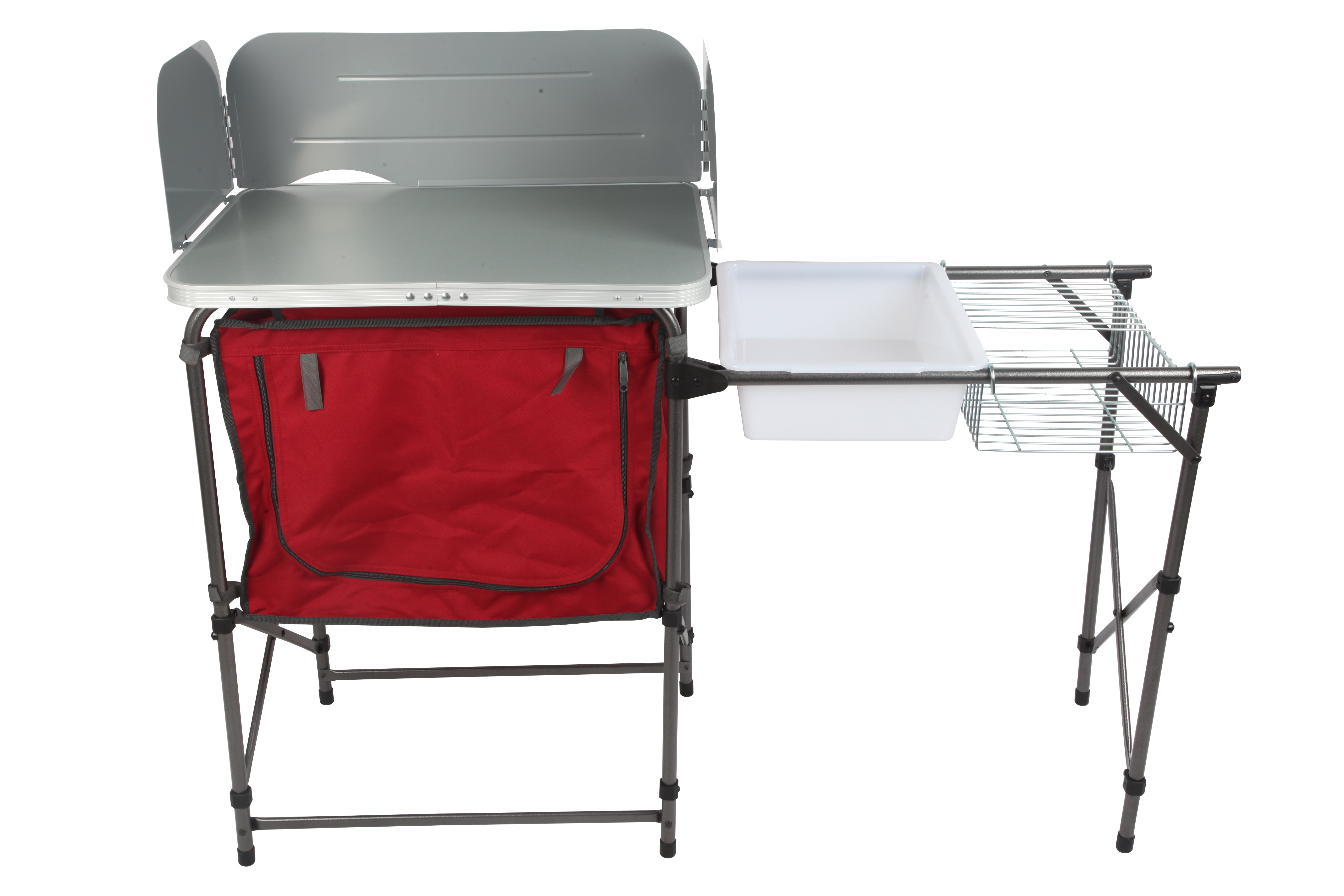 portable outdoor camp kitchen and sink table by ozark trail