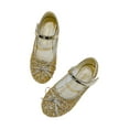 thumbnail image 3 of Wazshop Children Mary Jane Glitter Flats Round Toe Dress Shoes Comfort Low Top Princess Shoe Kids Ballet Flat Shiny Sparkling Gold 13C, 3 of 6