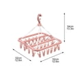 thumbnail image 2 of 32 Clip And Drip Hanger, Foldable Socks Underwear Hanger With 32 Clothespins And Wind-Proof Hook, Multipurpose Drying Hanger For Towels Bras Baby Clothes, 2 of 6