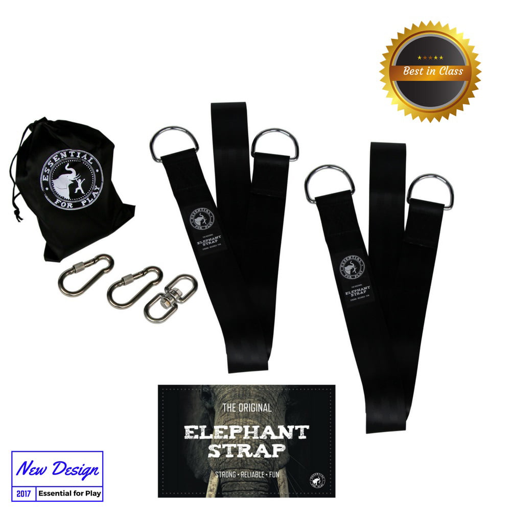Tree Swing Straps Hanging Kit Holds 1000KG， Heavy Duty Hammock Straps 1.5M/5ft,Swing Attachment with 304 Stainless Steel Swivel Safety Lock Carabiner and 2pcs Tree Protector Mats，for Swing Hammock 