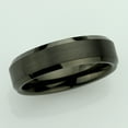 thumbnail image 2 of Men's Women's Tungsten Wedding Band Engagement Ring 6mm Gun Metal IP Plated Brushed Center High Polish Beveled Edge, 2 of 4