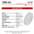 thumbnail image 2 of Qop Lampara De Sobreponer Redondo 14w 3000/6500k Pack De 2pz, 2 of 3