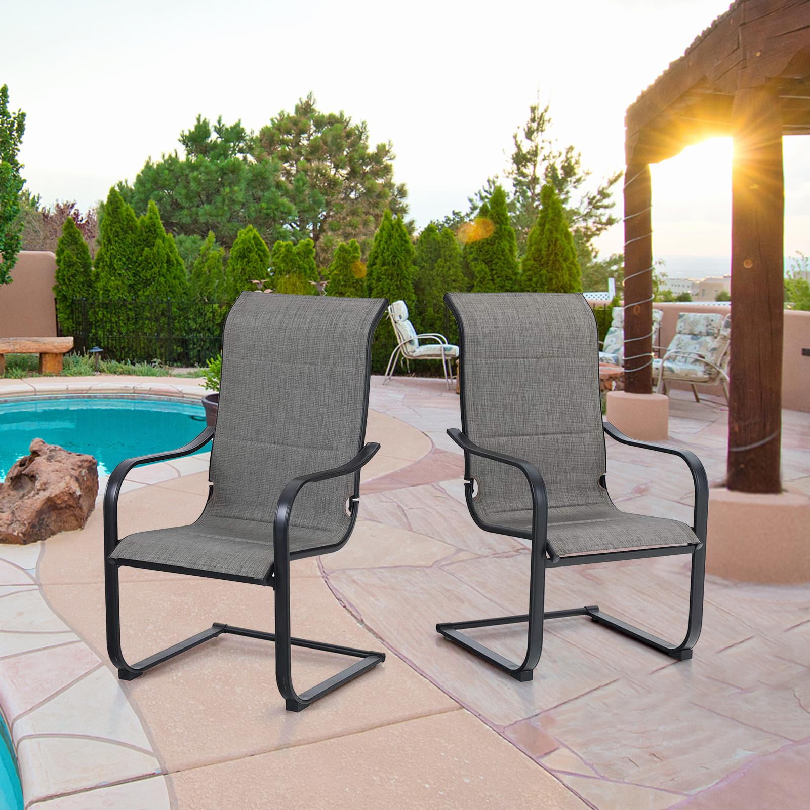 Sophia & William Patio Cspring Chairs Set of 2 Outdoor Padded Dining