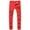 Red, variant on Men's Ripped Straight Leg Denim Pants Casual Solid Hip-hop Stretch Skinny Slim Fit Jeans Trousers with Zipper