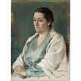thumbnail image 2 of Eero Järnefelt 14x18 Black Ornate Wood Framed Double Matted Museum Art Print Titled - Esther Sihtola (1934), 2 of 5