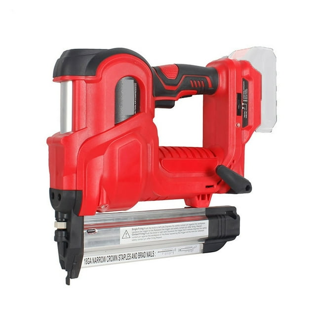 Cordless Electric Nail Gun Straight/N-shape Nails Nailer 32mm 50mm Nailing Machine For Battery(Package No Battery) ,More Helpful and Safe