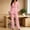 Pink, variant on Women's Solid Lapel Single Button Blazer High Waist Flare Pants 2 Piece Outfit, Elegant Business office Suit Matching Set Red XL(XL)