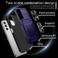thumbnail image 5 of TECH CIRCLE Case for Samsung Galaxy A14 Phone Cover with Magnetic Kickstand + Metal Ring Holder + Lens Cover, Shockproof Hybrid PC+TPU Covers [360° Rotating Bracket] [Corner Protection] - Purple, 5 of 8