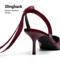 thumbnail image 5 of DREAM PAIRS Women's Slingback Kitten Low Heel Closed Toe Ankle Strap Heels Pointed Toe Strappy Pumps Shoes Party Wedding Dress Shoes, 5 of 7