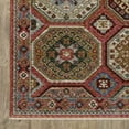 thumbnail image 4 of 5' X 8' Pink And Red Medallion Area Rug With Fringe, 4 of 5