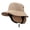 Khaki, variant on Surfing Boating Bucket Sun Hat with Chin Strap Solid Color Extra Soft Breathable Quick Dry Wide Brim UV Protection Fisherman Hat