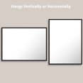 thumbnail image 4 of 22"X30" Black Rectangle Bathroom Mirror with Matte Aluminum Frame, Easy Install, 4 of 5