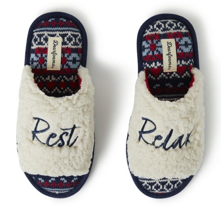 

Dearfoams Women s Novelty Holiday Slide Slippers