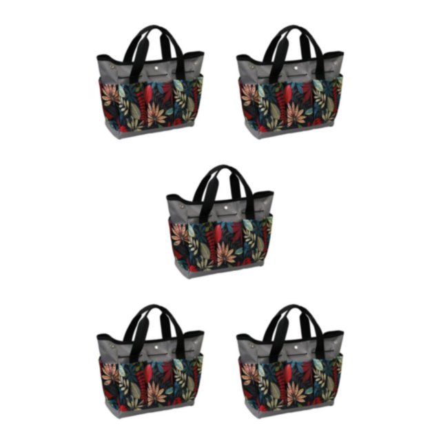 Maytalsory Sac de Rangement d'Outil Portable 1/2/3/5 pour le Stockage d'Outil Organisé Sac à Outils de Jardinage Intérieur Sangle Réglable Couleur de Fleur Grise