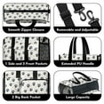 thumbnail image 3 of Teacher Tote Bag,Black Dog Puppy Paw Teacher Utility Tote Bag,Large Work Tote Bags for Women with Multiple Pockets,Top Zipper Closure,13.8x10.6x6.7 Inch, 3 of 5