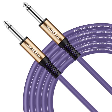 Guitar Cable 3 ft, Stage Electric Instrument Bass Cable AMP Cord 1/4 Straight to Straight Purple