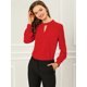 thumbnail image 3 of Blusas de gade manlarcon cuello alto Allegra K rojo XL, 3 of 6