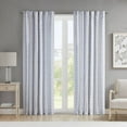 thumbnail image 4 of MAYEERTY 50x95" Poly Printed Curtain Panel - Tufted Stripe Lining, White/Navy, 4 of 10