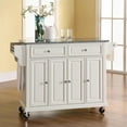 thumbnail image 3 of Kingfisher Lane Solid Granite Top Kitchen Cart in White, 3 of 4