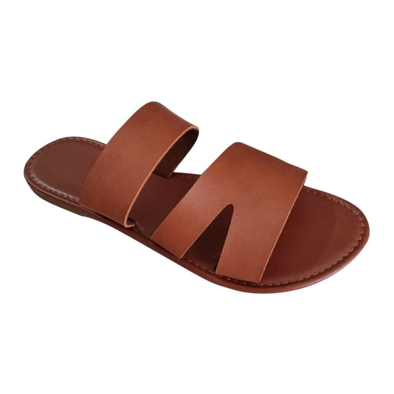 ShiShine Open Toe Flat Sandals for Women Summer Casual Footbed Slide Sandals for Women Slip On Summer Casual Walking Shoes