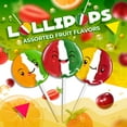 thumbnail image 2 of Flat Lollipops Assorted Fruit Flavors Hard Candy Suckers, 80 Count (2 Pound Box), 2 of 6