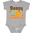 thumbnail image 3 of Inktastic Thanksgiving Sassy Lil Pumpkin with Fall Leaves Girls Baby Bodysuit, 3 of 5