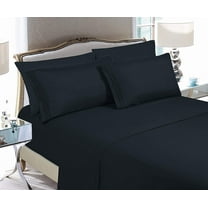 Super Breathable Soft Pillowcase Set, 1500 Series Vibrant Colors, King Size, Black