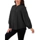 thumbnail image 4 of CAMISAS Y BLUSAS DE MATERNIDAD CHIC INSPIRADORAS PARA MUJERES, CON PLECA, BOTONES Y MANGA LARGA, TOP DE EMBARAZO Y LACTANCIA, TALLA 2XL, NEGRO, 4 of 6