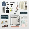thumbnail image 5 of Carry on Luggage Set, 3pcs 20''/24''/28'' Fashion Lightweight Suitcase Travel Sets for Women, 3-in-1 Portable Trolley Case with Telescoping Handle, Outdoor Hardside Luggage Set, Beige, S9351, 5 of 10
