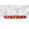thumbnail image 2 of Natural Red Carnelian 8mm fancy Shape faceted Cut Beads Stretchable Bracelet for Men & Women., 2 of 3