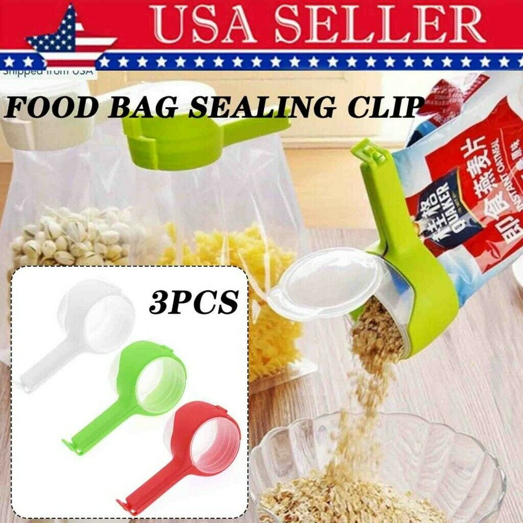 Food Storage Sealing Clips with Pour Spouts Kitchen Cap Sealer Bag Food Storage