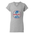 thumbnail image 2 of Wild Bobby, Shelby Cobra USA Logo Emblem Powered by Ford Motors, Cars and Trucks, Women Standard V-Neck Tee, Heather Grey, Small, 2 of 4