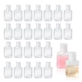 thumbnail image 1 of 50 botellas desinfectantes para manos de 1 oz, botellas de viaje transparentes vacías, recipientes de plástico recargables con tapa abatible para acampar y viajar al aire libre, 1 of 5