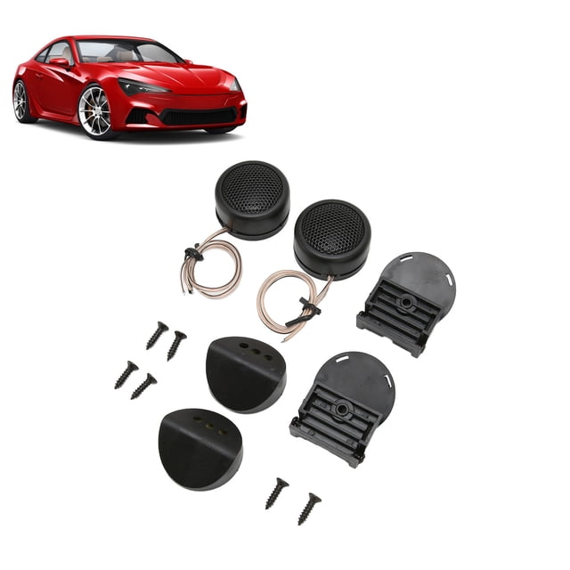 Tweeter 2PCS 380W Mini Dome Tweeter Round Black Car Speaker Stick On Flush Mount Universal Modification