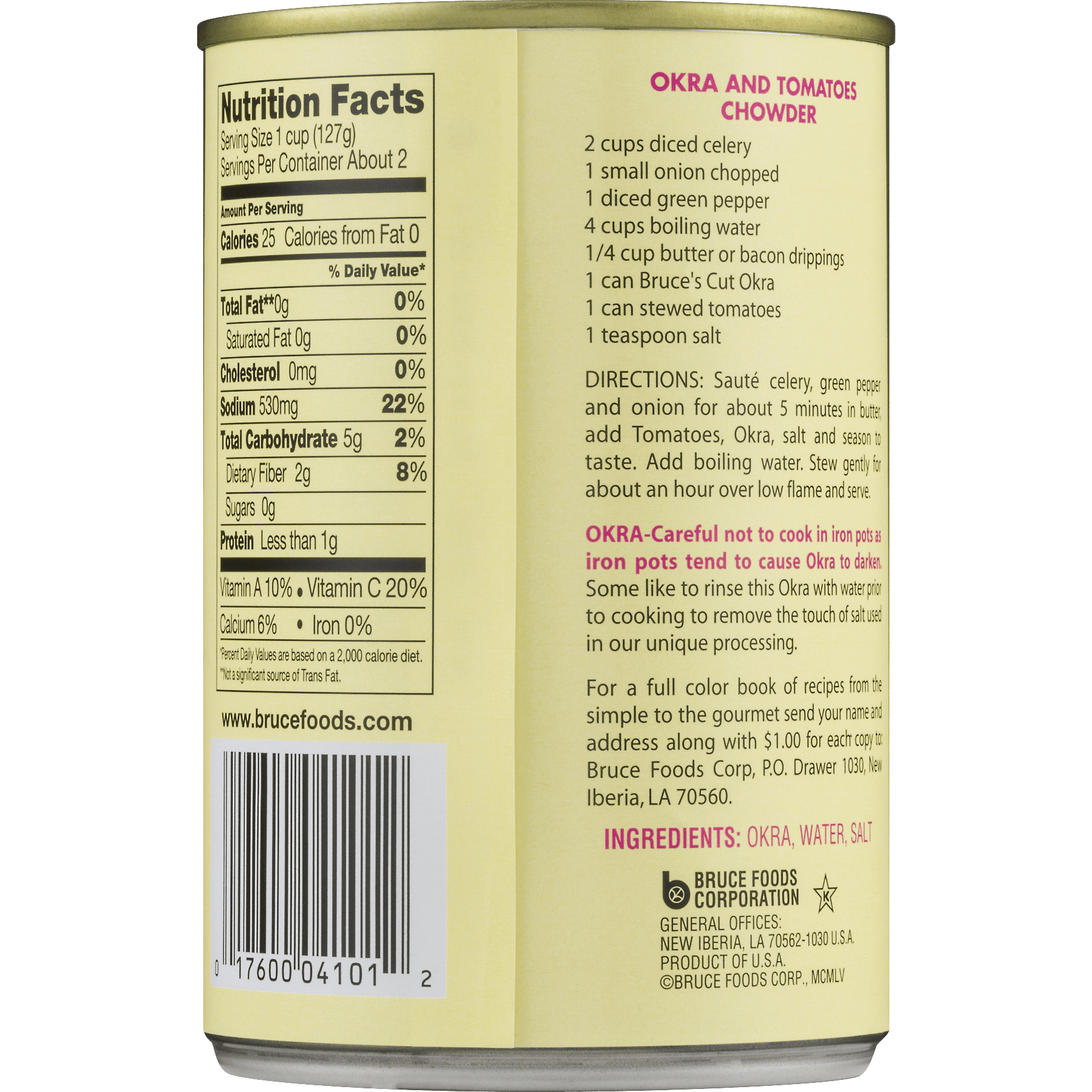 Bruce S Cut Okra 14 Oz Walmart Com Walmart Com