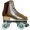 Clear Glitter Wheels, variant on Atom Quad Outdoor Roller Skates - Evo Nylon Women's Outdoor Package (Gunmetal)