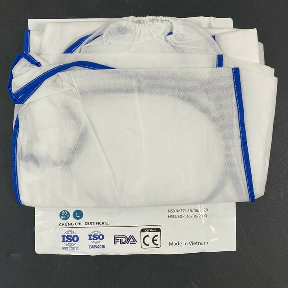 High Quality Nonwoven Coverall Large Unisex Protective Clothing Zipped with Elastic Wrist and Ankle and Hooded