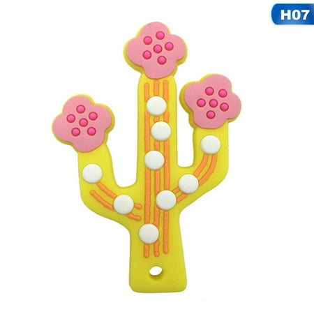 KABOER Cactus Silicone Teether Baby Teething Pendant Nursing Silicone Toys 
